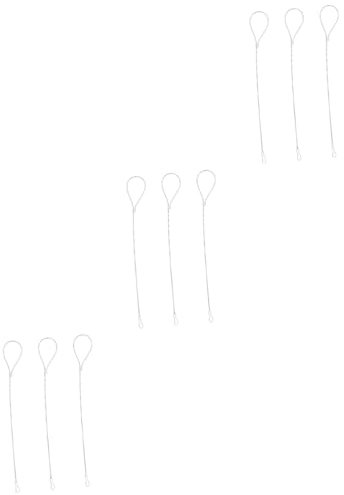 OSALADI 9pcs Stainless Steel Gate Latch Cable Pull for Fences Self Locking Gate Latch Flexible Cord