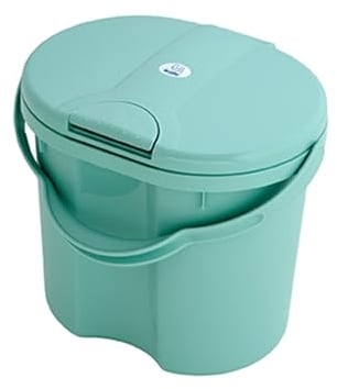 Rotho Babydesign TOP Windeleimer - recycelt - Windeleimer - geruchsdicht - ohne Nachfüllkasetten - Wickeleimer - grau