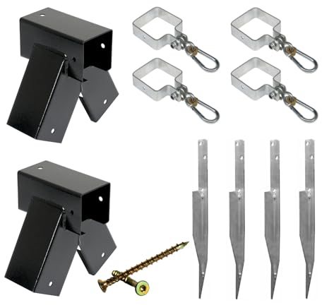 Kit de construction d'une balançoire d'aire de jeux, balançoire de jardin, pour enfants, fabriqué dans l'Union européenne, noir, 90°