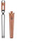 Whychstore Pince anti-brûlure pour feu de camping, tisonnier de camping avec étui en cuir pour camping, pique-nique, cheminée, ou même pour barbecue, 185415110
