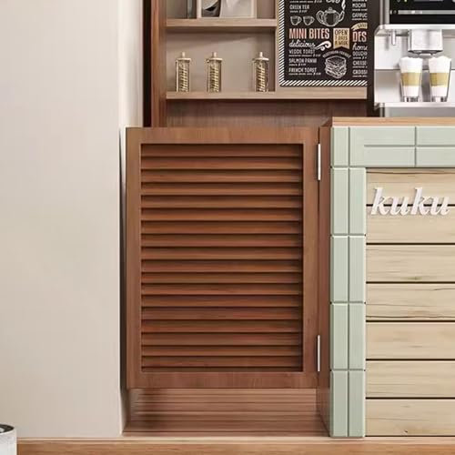 Oracra Saloontür Massivholz Küche Salon Schwingtüren, 35,4 Innen-Café Kleine Tür Partition Dekoration, Einzelne Westliche Butler Tür Zaun, Bar Dusche Tor (Color : Brown, Size : Width-60cm(23 5/8))