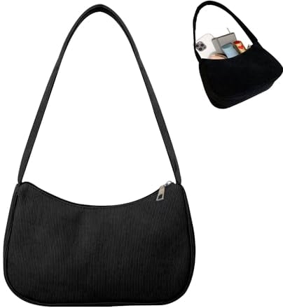 YHUIKXIN Schultertasche Damen Kleine Tasche Umhängetasche Vintage Handtasche Teenager Mädchen Shoulder Bag Frau Mini Bag für Frauen Dating Reisen Party (Schwarz)