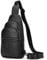 newsbirds Sling Bag Leder Schultertasche Brusttasche Umhängetasche Herren Bauchtasche Tasche Rucksack Daypacks Wasserresistent, 9342 Schwarz