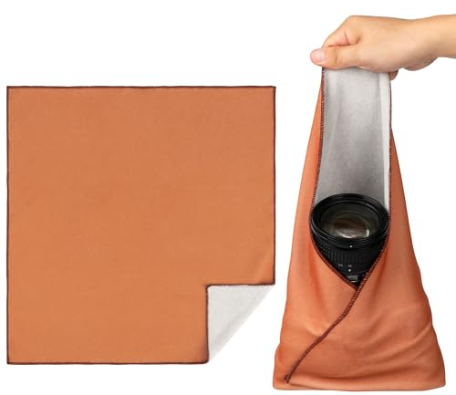 Walking Way Magic Protective Wrap Selbstklebe-Etui Kit Kratzfest Staubdicht Waschbar Tuch für Kameras Objektiv Elektronische und kosmetische Produkte(Brown, 45 * 45cm)
