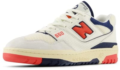 New Balance Herren 550 Sneaker, Off White Navy Red, 44 EU