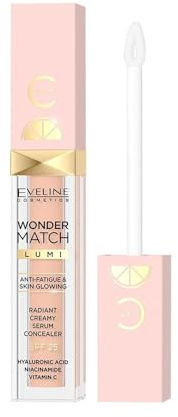 Eveline Cosmetics Wonder Match Illuminating Concealer Nr. 20 - Feuchtigkeitsspendende & Aufhellende Formel mit Hyaluronsäure, Niacinamid & Vitamin C, SPF 25, Lang anhaltendes veganes Make-up