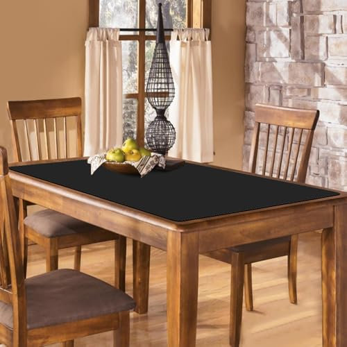 Tappetino in silicone extra large per bancone della cucina, 100 x 60 cm, tappetino da tavolo in silicone per banco da lavoro in resina, resistente al calore, tappetino da bar, nero spesso 2 mm