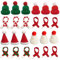24 Stück Mini Weihnachtsmützen und Schal Set mini strickmützen, weihnachtsdeko flaschen mini strickmützen zum basteln mini schal, weihnachten mütze für DIY Handwerk Basteln, Puppenhaus