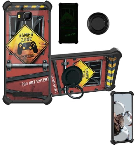 Aroepurt Coque Compatible pour Logicom Wave 2 Coque Étui [avec Trempé 9H Protection D'écran] Case Support de Bague PC + Silicone YGH-JGP