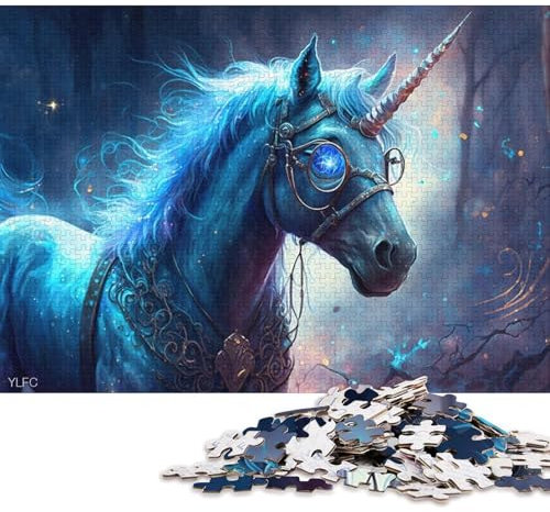 Jigsaw Puzzle for Adults Unicorn Warrior Jigsaw Puzzles 1000 Pieces for Adults Cardboard Jigsaw for Kids Age 12 Years Up for Home Decoration 38 * 26cm/1000pcs