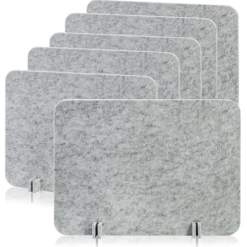 Eorbow Akustik-Schreibtisch-Paneel, 61 x 40,6 cm, freistehende Schreibtisch-Trennwände, geräuschreduzierende Tischtrennwand mit Stützfüßen, aufstellbar, schalldichte Unterlage für Büro, Klassenzimmer