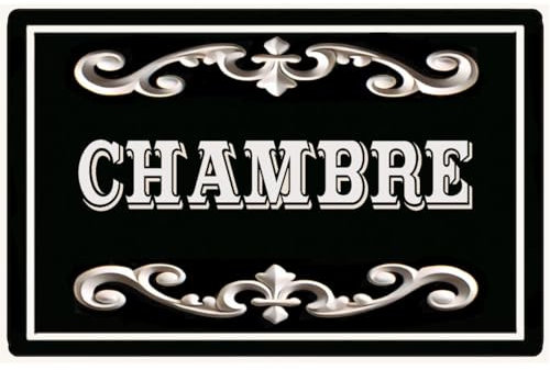 Plaque de porte en métal Chambre