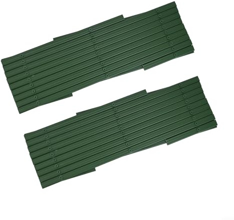 FACULX Lot de 2 panneaux de treillis extensibles en PVC pour plantes grimpantes - Clôture murale décorative d'extérieur pour clématites, vignes, roses - 1,8 m x 30 cm - Vert