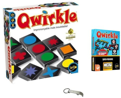 Lot Qwirkle + Extension + 1 Décapsuleur - Jeu de Société - 2 à 4 Joueurs