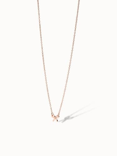 Purelei Schleifen Kette – wasserfest & verstellbar | Filigrane Edelstahlkette mit elegantem Schleifenanhänger & 14K/18K Vergoldung | Verspielt & raffiniert für Alltag & besondere Anlässe (Rosegold)