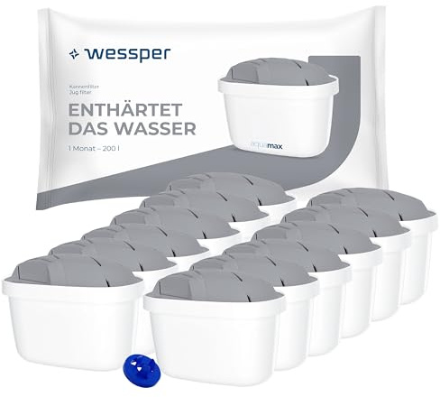 Wessper filter für hartes Wasser zusätzlicher PIN für Brita Kannen 12 Stück | Wessper filter für hartes Wasser, zusätzlicher PIN für Brita Kannen