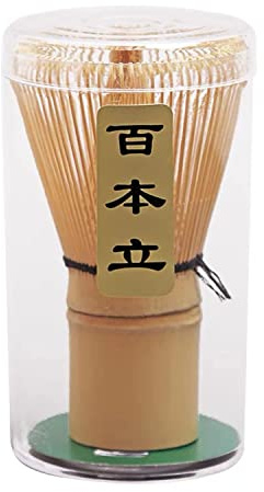Fouet Matcha en bambou doré fait à la main, traditionnel japonais Chasen Matcha agitateur - fouet en bambou biologique durable et durable