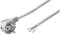 Goobay 50082 Gewinkeltes Stromkabel / Offene Kabelenden & angepresste Aderendhülsen / 90 Grad Schutzkontaktstecker / Universelles Netzkabel / Grau / 2m