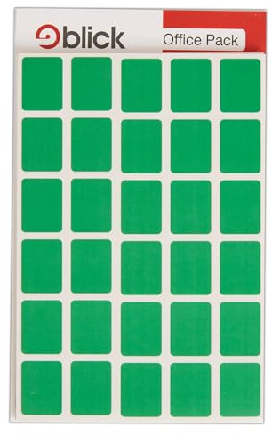 Blick Labels, Green, Self Adhesive Stickers Office Pack, Rectangular, 19mm x 25mm, 960 Labels, For Home, Office, Family, School, Letters
