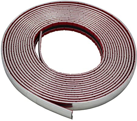 Lumonic baguette chromée autocollante 14mm x 5m I Baguette décorative chromée pour voiture, camion etc. I Baguette chromée 14mm, Baguette chromée voit