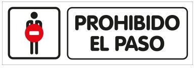 S21 Señalización PLA037.GN - Señal de prohibido el paso multicolor