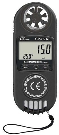 2-in-1 Windmessgerät Anemometer Luftstrom Temperatur Windmesser Windgeschwindigkeit Kite Surfen WM6
