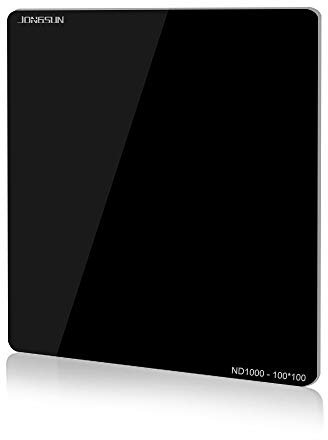 JONGSUN S-PRO 100x100mm Rechteckfilter Quadratische ND Filter, ND1000 (3.0) 10-Stop, Square Grauer ND1000 Neutral Density Graufilter, HD 18-Schicht Nano-Mehrfachvergütung, Schott B270 Optikglas