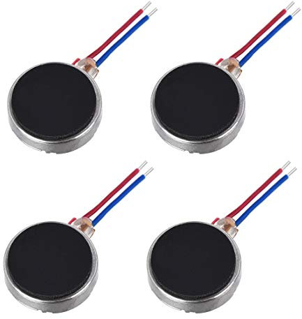 sourcing map Mini Vibration Moteurs DC 3V-5V 63mA Pièce Plaque Bouton-Type Micro Sans Brosse 10x2.7mm pour Cellulaire Téléphone 4Pcs