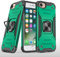 UEEBAI Case for iPhone SE 2022 5G/iPhone 7/iPhone 8/iPhone SE 2020/iPhone 6/iPhone 6S, Military Armor Ring Holder Case Ultra Slim Shockproof TPU Bumper Hard PC Case Ring Kickstand Cover - Dark Green