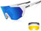 Queshark Fahrradbrille,TR90 Unbreakable Frame Polarisierte Sport Sonnenbrille,Fahrradbrille für Männer Frauen mit 5 Wechselobjektiven,zum Fahren Angeln Glof Baseball Laufen