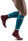 CEP - THE RUN COMPRESSION SOCKS TALL für Herren | Lange Laufsocken in petrol/dunkel rot mit Kompression | Regenerierende Kompressionsstrümpfe für Männer | Gr. V | XL