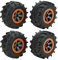RC Autoräder, 4 Stück RC Autoreifen wasserdichte RC Auto Gummiräder Rutschfestigkeit RC Räder und Reifen für Wltoys 104009 104001, für XLH 9125 9116, für XLF F10 F14 F19 1/12 1/10 RC Auto (Schwarz)