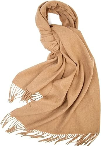 Schal Damen Winter Khaki,Langer Kuscheliger Wollschal Mädchen,Kaschmir Schal Kaffee xxl,Kaschmir Schal Beige,Kamel WinterSchal,Warme Pashmina Stola für Frauen,Weihnachten Valentinstag Geschenke.