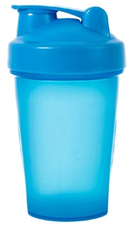 Shaker Bottle For Protein Powder Mixed Plastic Workout Water Bottle 400 ml with Mixball Non-Leak Cap Shaker Cups for Fitness Sports Gym Supplement Drinks Bottles (Blue)