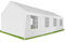 tectake Pavillon Pliant Tonnelle de Jardin Exterieur Tente de Reception 4x8m Barnum Chapiteau Gazebo Pavillon de Jardin Imperméable avec Fenêtres - Blanc (Diverses Couleurs)