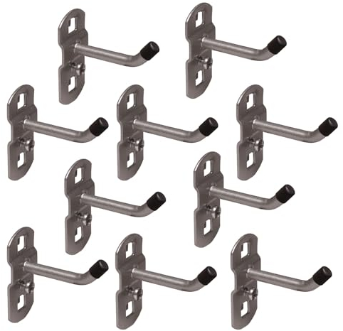 Werkzeughalter 10 Stk 25mm Hackenende schräg Lochwand Haken für Werkzeugwand