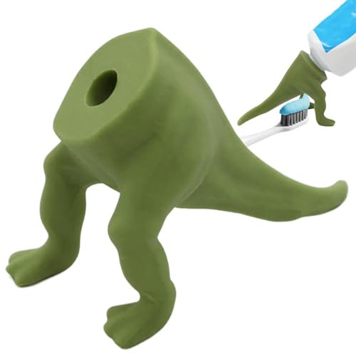Pooping Dinosaur Zahnpasta-Aufsatz, Lustiger Silikon-Zahnpastaspender Für Kinder Und Erwachsene, Selbstschließender Zahnpasta-Deckel, Sauberer Badezimmerzubehör, Passend Für Die Meisten Tuben