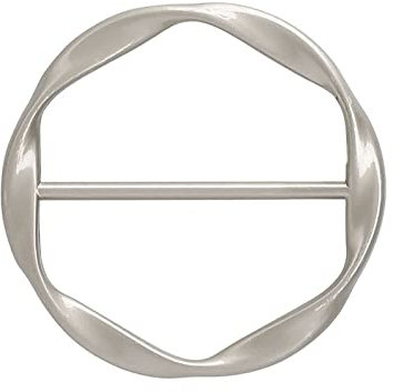 YOUNAFEN Seidenschal Ring Clip T-Shirt Krawattenklammern für Frauen Schals Verschluss Taille Schnalle Mode Metallring für Hemden Kleidung Dekor Silber