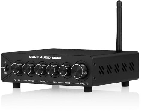 DoukAudio 2.1 Kanal Verstärker mit Bluetooth: Dual-TPA3255 Chips, aptX-HD, 300W Subwoofer & 48V Netzteil für Audiophile (NS-14G Pro)