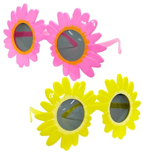 OAOSDH 2 Stück Gänseblümchen -Sonnenbrille, Kreative Styling -Brillen, Lustige Brillen, Partygläser, Foto -Requisiten.