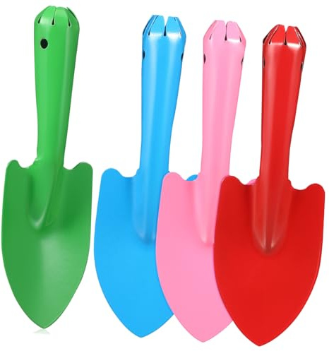 Supvox Kinderstrandschaufel 4 Stück aus Eisen Leicht und Vielseitig Schaufel Kinder Stabil für Strandspiel und Outdoor Aktivitäten