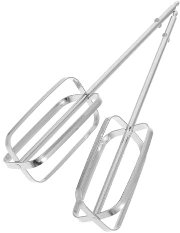 UKCOCO Batidores De Huevos Giratorios De Acero Inoxidable 304, Accesorios Repuestos para Batidora Eléctrica, 2 Piezas, 4 Aspas, Compatible Taladros Eléctricos, para Cocina y Repostería