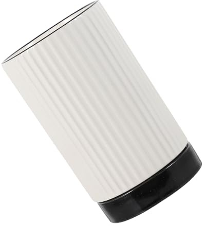 Beavorty Escurridor Cubiertos Cerámica Blanco Soporte Palillos Utensilios | Organizador Diseño Nórdico Para Cucharas Tenedores Espátula Cocina Bote Mesa Borde Negro Drenaje Higiénico Vajilla Taza