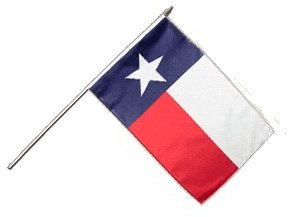 Flaggenfritze Stockflagge USA Texas - 30 x 45 cm