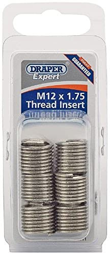 Draper 21711 Expert Metric Thread Insert, Refill Pack, M12 x 1.75, Pack of 12