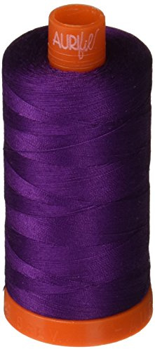 AURIFIL USA 1,422yd-Medium Aurifil Mako Cotton Thread Solid 50wt 1422yds, Medium Purple