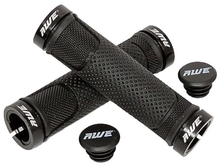 AWE® AWEGrip™ Alloy BMX MTB Bicycle Handlebar Locking Grips (Black)