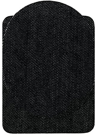 Mono-Quick GmbH Flickstoff Jeans oval/Rechteck zum Aufbügeln ca. 9,5x11,5 cm grau 4 St
