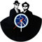 GRAVURZEILE Wanduhr aus Vinyl - Blues Brothers Upcycling Design - Handmade Vintage-Uhr - Wanddekoration im Retro-Design für Musik & Filmfans - Geschenk für Sie & Ihn - Made in Germany