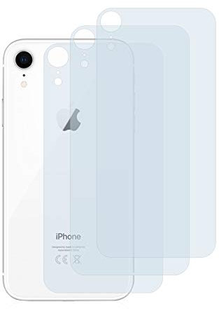 brotect Glass Screen Protector Film compatible with Apple iPhone XR (Back) (3 Pack) - Glass-Foil 9H Protection [Scratch Resistant, High Clarity]